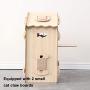 ACRO Wood Cat House cat Hiding Place Kitty Condo Cat Shelter for Indoor Equipped with Matching cat House pad