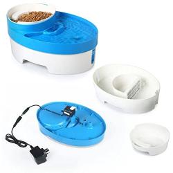 Dog Water Fountain Automatic Pet Cat Food Bowl Feeder Tray Scoop Utensil Filter