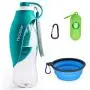 Yicostar Dog Water Bottle for Walking, 20 OZ Travel Pet Water Bottle with Collapsible Dog Bowl and Potty Waste Bag for Dogs, Portable Dog Water Dispenser for Hiking, Parking and Outdoor Yicostar Dog Water Bottle for Walking, 20 OZ Travel Pet Water Bottle with Collapsible Dog Bowl and Potty Waste Bag for Dogs, Portable Dog Water Dispenser for Hiking, Parking and Outdoor