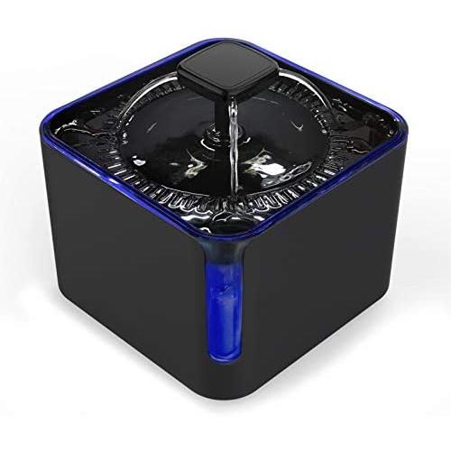 Cat Water Fountain, 3L/101 OZ Large Cat Drinking Bowl, Super Quite Cat Water Dispenser with 2 Filters, Automatic Cat Fountains, Pet Water Dish Water Level Window with LED Light for Cats and Dogs