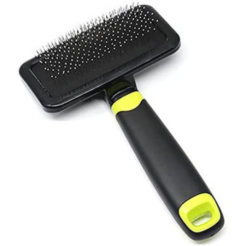 DAN Pet Grooming Brush,Self Cleaning Slicker Brush Effectively Reduces Shedding by Up to 95% - Professional Pet Grooming Brush for Small, Medium & Large Dogs