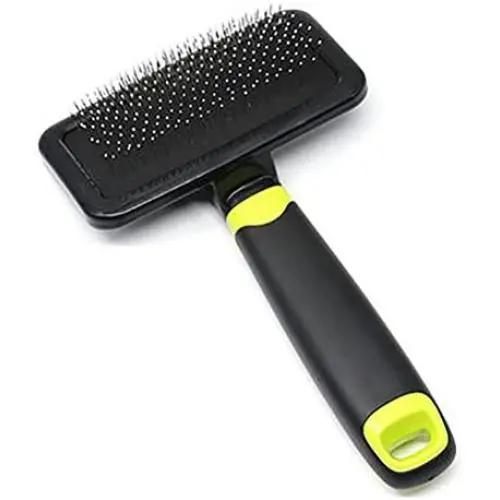 DAN Pet Grooming Brush,Self Cleaning Slicker Brush Effectively Reduces Shedding by Up to 95% - Professional Pet Grooming Brush for Small, Medium & Large Dogs
