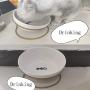 JUILE YUAN Elevated Cat Bowl - Ceramic Tilted Elevated Raised Pet Dish with Metal Stand, Tall Cat Bowls for Food and Water,Anti Vomiting, Whisker Fatigue, Dishwasher Safe, Protect Dog and cat Spine