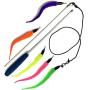 Pet Fit For Life 5 Piece Worms Teaser and Exerciser for Cat and Kitten - Cat Toy Interactive Cat Wand