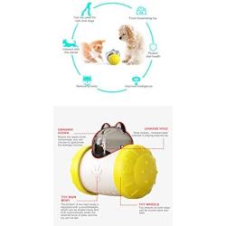 CUMOCOT Pet Tumbler Leakage Ball, Interactive Educational Toy, Made of ABS Material,Safe and Non-Electric, Suitable for Cats and Dogs.