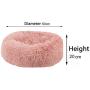 Modern Soft Plush Round Pet Bed for Cats or Small Dogs,Faux Fur Donut Cuddler,Cat beds and Dog beds,Relief and Improved Sleep – Machine Washable, Waterproof Bottom Pet Weight Within 20lbs,Pink Color