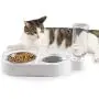 Qucey Double Cat Dog Bowls Pet Automatic Water Dispenser Detachable Bowl No-Spill Pet Food Water Bowls Feeder for Cats and Small Dog Qucey Double Cat Dog Bowls Pet Automatic Water Dispenser Detachable Bowl No-Spill Pet Food Water Bowls Feeder for Cats and Small Dog