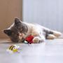 BINGPET Interactive Cat Toys for Indoor Cats - 4 Pack Butterfly, Bee, Beetle for Cat Wand Replacement, Soft Plush Cat Toy with Crinkle Paper, Dragonfly Realistic Insect for Cat Playing or Pole Refill