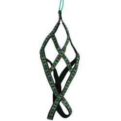 Weight Pulling Sledding Dog Harness X-Back Style Black/Green EXLarge, 27.5'' Neck Circumference