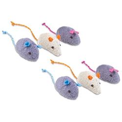 SmartyKat Skitter Critters Cat Toy Catnip Mice, 6-Pack