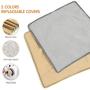 OMORC Pet Heating Pad, 12V Safe Cat Heating Pad with 3 Level Timer & Temperature Settings & 2 Replaceable Cover, Auto Power-off Built-in Thermostats and Anti-Bite Tube, 18'' x 18'' Mat for Dog Cat Pets