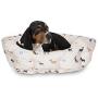 Fringe Studio Cuddler Pet Bed, Medium, Happy Breeds, Natural, 28 x 24 x 9 (216004), Tan