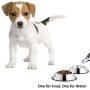 LEHOSEK Set of 2 Stainless Steel Dog Bowl with Rubber Base, Pets Feeding Bowl and Water Bowl for Dogs and Cats