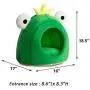 Hollypet Cozy Pet Bed Warm Cave Nest Sleeping Bed Frog Shape Puppy House for Cats and Small Dogs, 17 x 16 inches Hollypet Cozy Pet Bed Warm Cave Nest Sleeping Bed Frog Shape Puppy House for Cats and Small Dogs, 17 x 16 inches