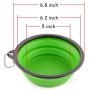 Kathy Large Collapsible Dog Bowls, 2 Pack Portable Foldable Cup Water Bowls with Carabiner Clip for Travel for Pet Cat Food Feeding