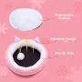 CROWNY Cat Bed Round Pet Bed for Cats, Kittens, Puppies and Small Dogs / 18.5 inch Washable Pet Bed with Waterproof Bottom