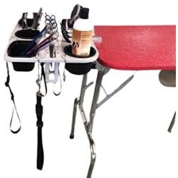Resco Dog Grooming Table Tray with Tool Holder, 2 Cup Holder, Cell Phone Holder