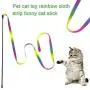 Fukua Rainbow Cute Scratching Playing Ribbon Cat Toy Training Interactive Stick Tease Cat Rod Pet Supplies(5 Pcs) Fukua Rainbow Cute Scratching Playing Ribbon Cat Toy Training Interactive Stick Tease Cat Rod Pet Supplies(5 Pcs)