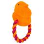 Peeps for Pets Plush Rope Pull Toy for Dogs Squeaker Dog Toy