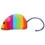 Anixl Pet Cat Mouse Shape Cloth Toy Rainbow Color Interactiv