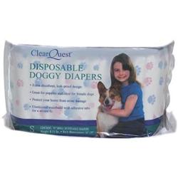 ClearQuest Disposable Doggie Diapers Dog Diaper Absorbant Sanitary - Bulk Packs Available