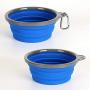 AOII Collapsible Dog Bowls for Travel 2 Pack Pet Food and Water Bowl, Portable Dog Bowl for Outdoor Walking Camping 1000mL/33oz