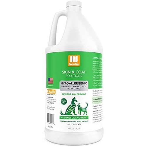 Nootie Hypo-Allergenic and Germ Fighting Pet Shampoo, Coconut Lime Verbena - 1 Gallon Size