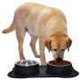 Garno Dog Food Bowls，24OZ Dog Bowl for Medium-Sized Dogs，Stainless Steel Pet Bowls & Dog Water Bowls with No-Spill and Non-Skid, Feeder Bowls with Dog Bowl for Dogs