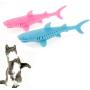IKAAR Catnip Toys Interactive Cat Toys Catnip Fish Toy Toothbrush, Soft Mint Shark Shaped Cat Chew Toy for Cats Kitten Chew Pet Supplies Pack of 2 (Blue + Pink)