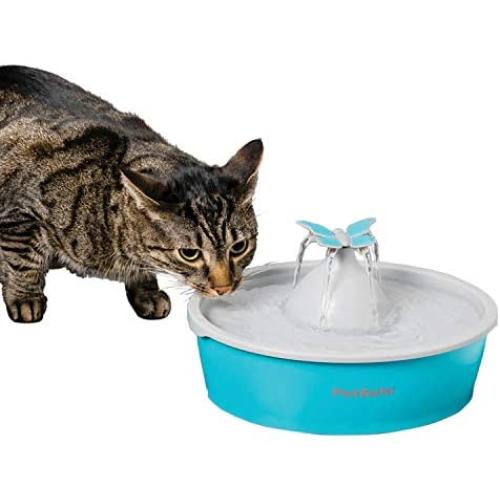 PetSafe Drinkwell Butterfly Pet Drinking Fountain for Cats and Dogs, Free-Falling Adjustable Streams of Fresh, Flowing Water, Easy to Clean, 50 oz Capacity