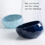 Jemirry Ceramic Dog Bowls, Animal Pet Food Bowl Dog Water Dish for Wet Food Dry Food Water Bowl