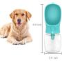 12oz Dog Water Bottles for Walking, Portable Pet Water Bottle for Dogs, Dog Drinking Bottle Travel Drink Cup with Bowl -Food Grade Silicone|BPA Free (blue)