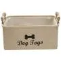 Morezi Linen-Cotton Dog Toy Box and Puppy Stuff Storage Basket Organizer - Perfect for organizing pet Toys, Blankets, leashes, Vest, chew Toy and Clothes