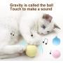 ocijf179 Automatic Rolling Ball EVA Automatic Rolling Gravity Sound Ball Pet Cat Kitten Teaser Interactive Toy - Blue