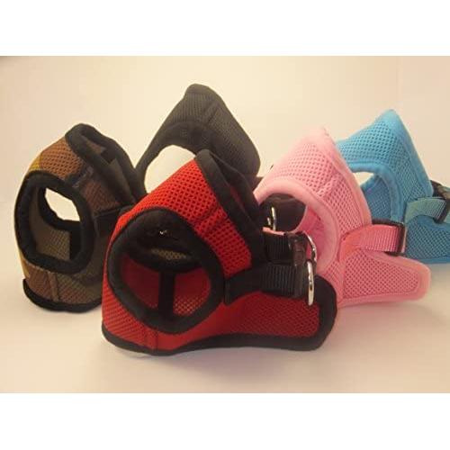 Snazzi Pet Soft Mesh Comfy Step in Dog Vest Harness for Teacups, Toys, Minis, Puppies, Small Dog Breeds 2-16 lbs, Baby Pink, Sky Blue, Black, Red, Camo X-Small, Small, Medium, Large, X-Large