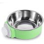 Crate Dog Bowl Stainless Steel Removable Food Bowl Feeder Pet Drink Water Dish Hanging on Cages for Puppy Cat Parrot Bird