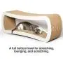 PetFusion Jumbo Cat Scratcher Lounge. 39 x 11 x 14 inches (lwh) [Superior Cardboard & Construction, Significantly outlasts Cheaper alternatives]