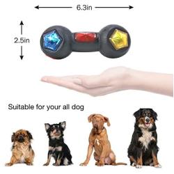 PEDOMUS Light Up Squeak Dog Ball Balls Flash LED Squeaker Ball Dog Toy Interactive Ball for Dogs Bounce-Activated