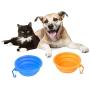 PROLOSO 9 Pcs Collapsible Dog Bowl Foldable Expandable Silicone Cup Dish for Pet Cat Food Water Feeding Portable Travel Bowl with Carabiner