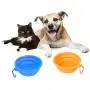 PROLOSO 9 Pcs Collapsible Dog Bowl Foldable Expandable Silicone Cup Dish for Pet Cat Food Water Feeding Portable Travel Bowl with Carabiner