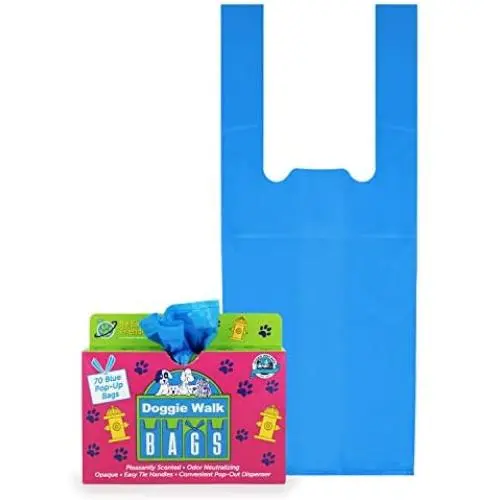 Doggie Walk Bags Dog Waste Bags with Easy Tie Handles, Extra Thick and Strong Poop Bags, Easy Dispensing and Leak Proof Doggie Walk Bags Dog Waste Bags with Easy Tie Handles, Extra Thick and Strong Poop Bags, Easy Dispensing and Leak Proof