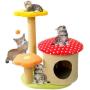 Yaqeen Cat Tree Condo Furniture with Sisal-Covered Scratching Posts, Bigger Plush Condo, Perch Hammock for Kittens, Cats and Pets Luxury Cat Tower with Condo