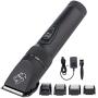 LOVEPET Dog Grooming Clipper, Rechargeable Cordless Pet Hair Clipper Set for Dogs Cats, Low Noise Low Vibration Long Endurance Powerful (Black)