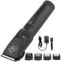 LOVEPET Dog Grooming Clipper, Rechargeable Cordless Pet Hair Clipper Set for Dogs Cats, Low Noise Low Vibration Long Endurance Powerful (Black) LOVEPET Dog Grooming Clipper, Rechargeable Cordless Pet Hair Clipper Set for Dogs Cats, Low Noise Low Vibration Long Endurance Powerful (Black)