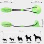 WLHOPE Dog Chew Toys for Aggressive Chewers Medium Large Breed Suction Cup Interactive Puzzle Tug of War Pull Toy Puppy Teeth Cleaning (Green)