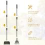 Niubya Poop Scooper for Dogs, Tray and Rake Set with Adjustable Long Handle Metal for Pet Waste Removal, 2 Pack