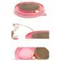 WWYM Cat Scratcher, Cat Scratchpad with Ball Mouse, Circular Plastic Corrugated Paper Cat-Scratchpad Toy Cat-Tease Plate Pet Supplies,Pink WWYM Cat Scratcher, Cat Scratchpad with Ball Mouse, Circular Plastic Corrugated Paper Cat-Scratchpad Toy Cat-Tease Plate Pet Supplies,Pink