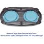 DUKES Collapsible Dual Elevated Pet Travel Food Water Bowl Feeder Container