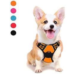 Supet Dog Harness, No Pull Dog Harness Puppy Harness Front Clip Pet Vest Harness with Handle Adjustable Dog Padded Harness 28M Reflective Oxford Comfortable Dog Harness for Outdoor Training Walking