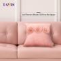 Tayis Throw Pillow Covers 18x18 inch,Soft Velvet Floral Flower Decorative Pillowcase,Cushion Case for Sofa Bedroom Couch Bed Chair (Pink,Pack of 2)